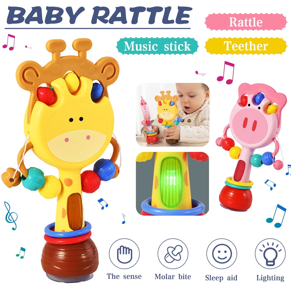 LNKOO Baby Rattles Set, Infant High Chair Toys W/ Suction Cup, Electronics  Interactive Development Baby Tray Toy, Newborn Gifts for 6, 9, 12, 18, 24  Months, Year Olds, Boys Girls Kids