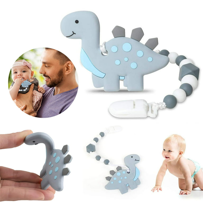 LNKOO Baby Teething Toys, Silicone Baby Teether Freezer BPA Free, Soothe Babies  Teething Relief Sore Gums, Dinosaur Shape Teether Set for for 6 12 Newborn  Babies Infant Boys and Girls 
