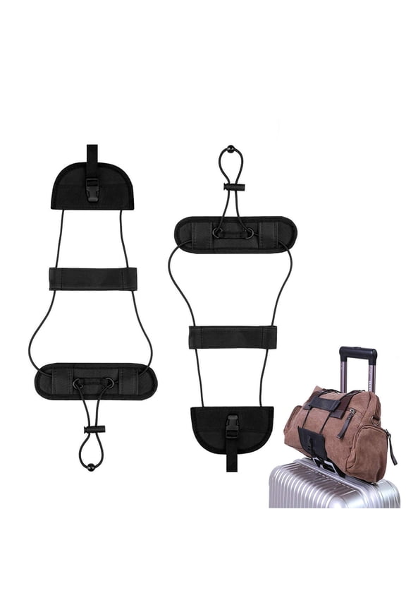Bag Bungee,2 Pack Luggage Bungee Strap Add a Bag, Z&L Adjustable Travel Suitcase Belt Travel Accessories