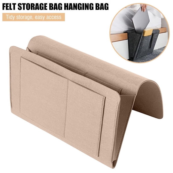 LNKOO Bedside Caddy,Bedside Storage Organizer,Table Cabinet Hanging Storage Organizer,Sofa Felt Bedside Pocket,Under Mattress Holder Bag for Book,Ipad,Tablet,Remotes