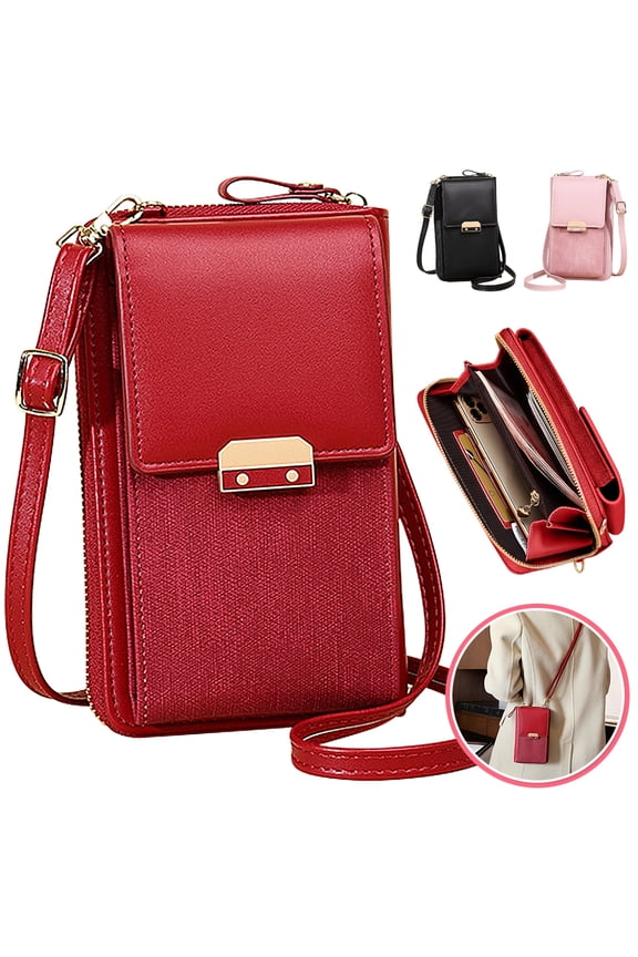 Crossbody Phone Bags for Women, Small PU Leather Cellphone Purse Wallet, Adjustable Shoulder Bag Handbag Clutch Phone Pockets Fits for iPhone 8 Plus Xs Max X Xr 7/6 Plus Samsung S10+