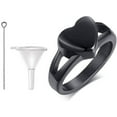 thumbnail image 1 of LNKOO Customize Cremation Memorial Jewelry Titanium steel Heart Ring for Ash Holder,Gift for Her,Size#7#8#9, 1 of 6