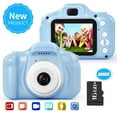 thumbnail image 1 of LNKOO Digital Camera for Kids,13MP 1080P Rechargeable Children's Toy Camera with 16G TF Card 2 Inch Video Recorder,Great Christmas Present Gift for 3-12 Year Old Boys Girls-Blue, 1 of 7