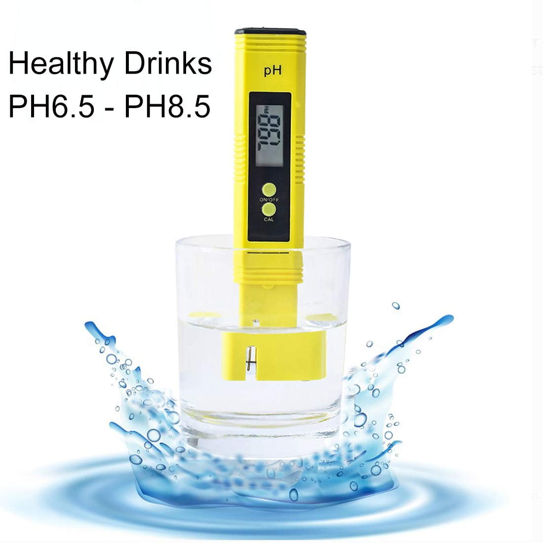 LNKOO Digital PH Meter Tester Kit, High Accuracy Pocket Size PH Meter for Water, Digital ph Test Pen with 0-14 PH Measurement Range for Household Drinking Water, Aquarium, Swimming Pools