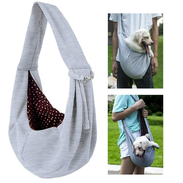 LNKOO Dog and Cat Sling Carrier Hands Free Reversible Pet Papoose Bag