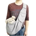 thumbnail image 1 of LNKOO Dog and Cat Sling Carrier – Hands Free Reversible Pet Papoose Bag - Soft Pouch and Tote Design – Suitable for Puppy, Small Dogs, and Cats for Outdoor Travel, 1 of 5