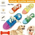 thumbnail image 1 of LNKOO Dog Squeaky Toys Sneaker Cotton Plush Chewing Toy Bite Resistant Interactive Puzzle Toy for Small Puppies and Medium Dogs, Cotton Rope, Stress Relief, 1 of 7