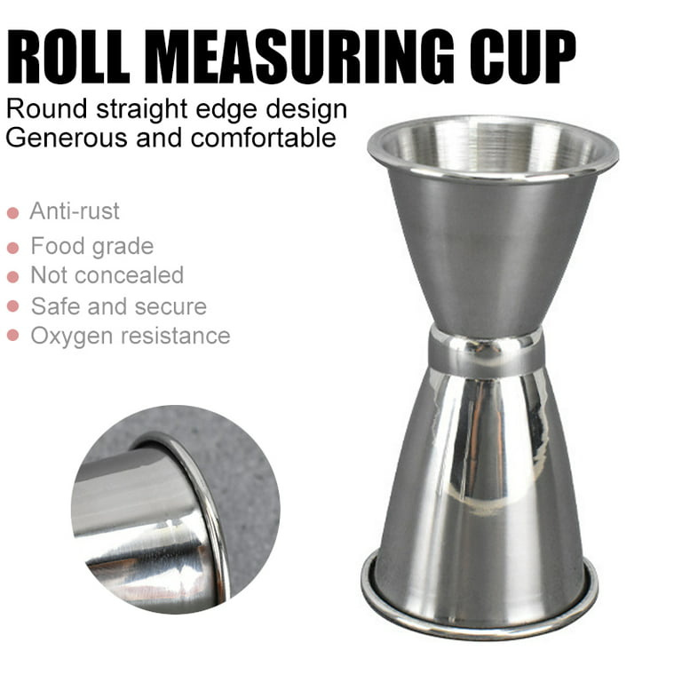 Bar Measuring Cup, Cocktail Jigger, Stainless Steel Shot Glass Measuring Cup  for Home Bar Drink Kitchen Bartender Tools[25ml/10ml] 