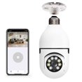 thumbnail image 1 of LNKOO E27 Bulb Camera, 1080P Security Camera System with 2.4GHz WiFi, 360 Degree Wireless Home Surveillance Cameras, Night Vision, Two Way Audio, Smart Motion Detection, 1 of 7