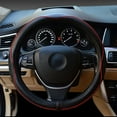 thumbnail image 1 of LNKOO Fiber Leather Car Steering Wheel Cover,Round D Type Universal 15 inch Breathable Anti Slip Auto Steering Wheel Covers for Car Truck SUV, 1 of 6