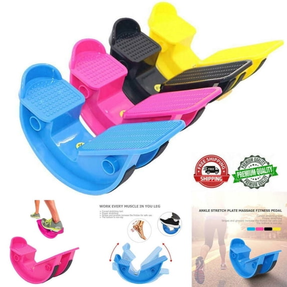 LNKOO Foot Rocker Ankle Muscle Stretch Pedal,for Achilles Tendinitis and Plantar Fasciitis Pain Relief,Stretches Strained Leg Muscle,Ankle Wedge Stretch Improves Flexibility,Yellow