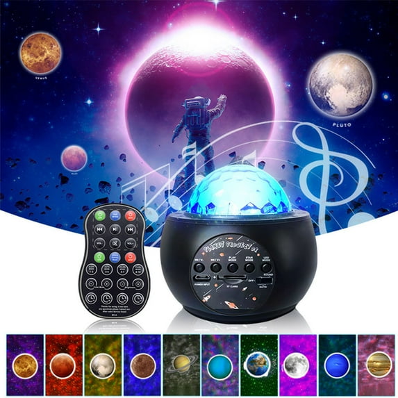 LNKOO Galaxy Projector, Starry Projector Night Light, Galaxy Light Projector for Bedroom Room Decor, Night Light Projector with Bluetooth and Remote Control, Cool Star Projector with Timer for Kids