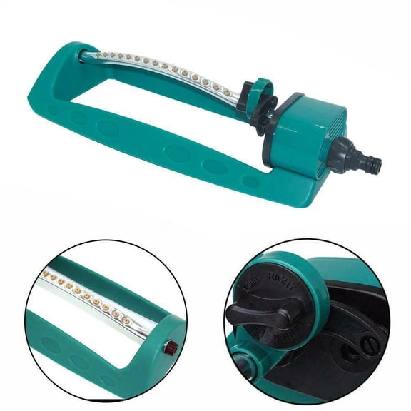 LNKOO Garden Turbo Oscillating Sprinkler 15 Holes Covers Up To 2,800 Sq Ft
