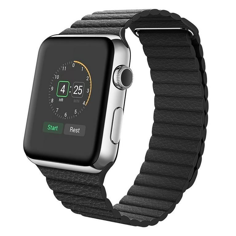 Apple Watch Premium Soft Leather Loop Strap Strong Magnetic Closure Watch  Band