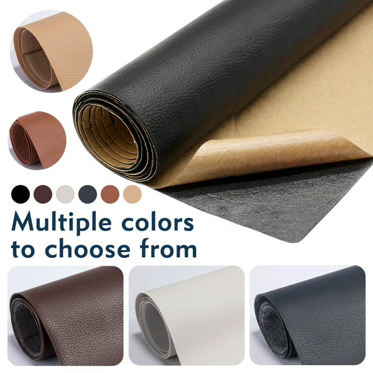 STMGOO Leather Repair Patch, Self-Adhesive Leather Repair Tape Kit for Couches Furniture Drivers Seat Sofas Car SEATS Black 17x79inch