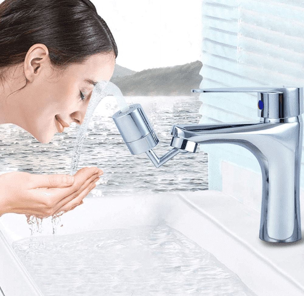 LNKOO Litthing Universal Splash Filter Faucet, 720° Rotate Faucet Aerator Sink Movable Tap Head, Leakproof Design with Double O-Ring for Kitchen Bathroom Tool Accessories