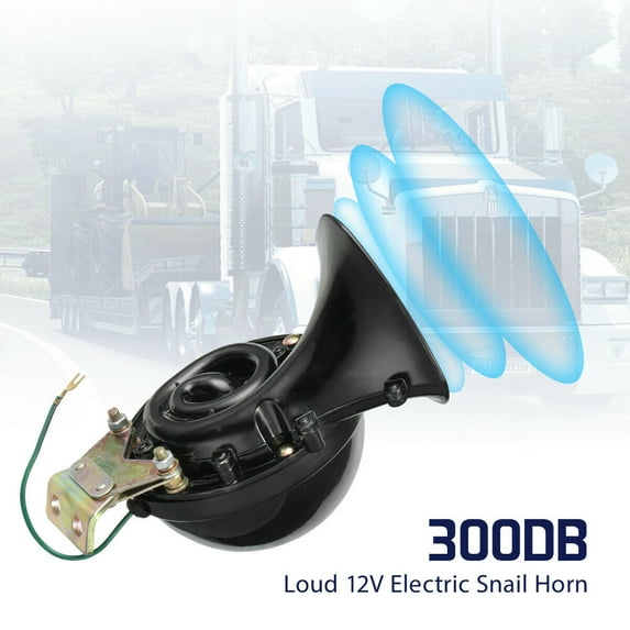 LNKOO Loud 300DB 12V/24V Black Electric Snail Horn Air Horn Raging Sound For Car Motorcycle Truck Boat