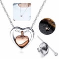 thumbnail image 1 of LNKOO Love Heart Cremation Jewelry 14K Rose Gold Plated Urn Necklaces for Ashes Memorial Urn Locket Stainless Steel Keepsake Jewelry, 1 of 7