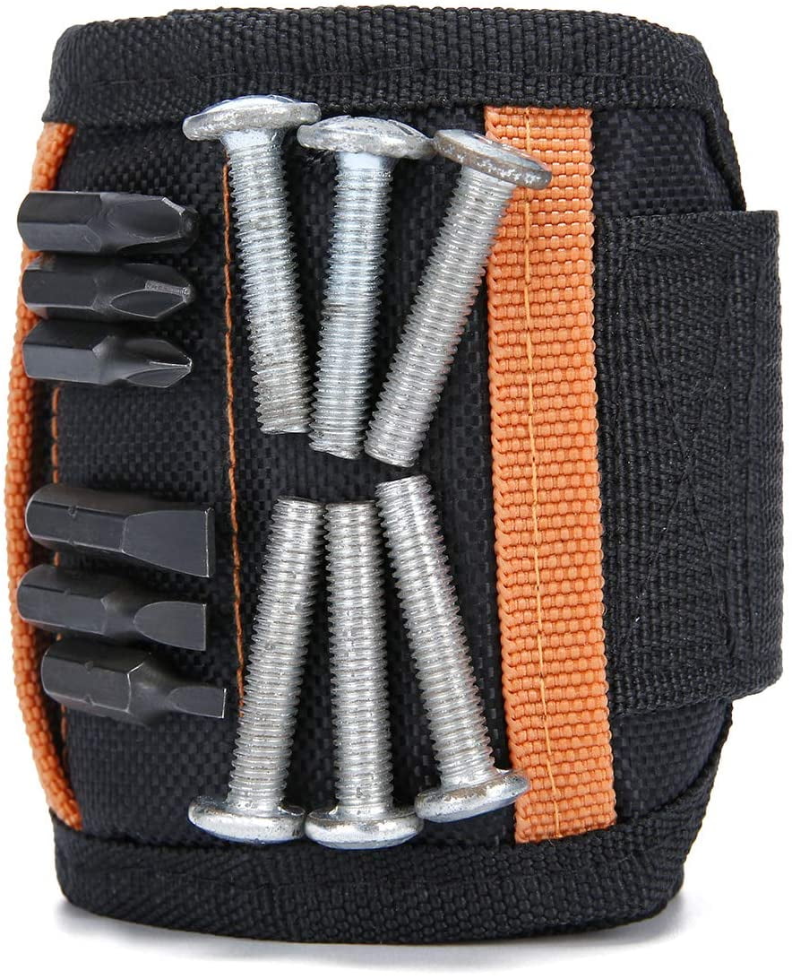 Magnetic Tool Wristband For Carpenters & DIY – Holds Screws, Drill Bits, Nails With Strong Magnets