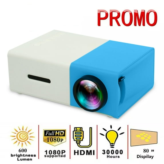 LNKOO Mini Projector, Portable Pico Full Color LED LCD Video Projector for Children Present, Video TV Movie, Party Game, Outdoor Entertainment w/ HDMI/USB/AV/VGA/TF/SD Card Interfaces & Remote Control