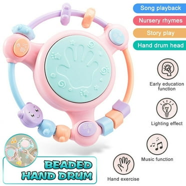 LNKOO Musical Keyboard Drum Set,Baby Drum Musical Toy with Music and Lights,Infant Early Educational Development Toys for Toddler and Babies Birthday Christmas Gifts