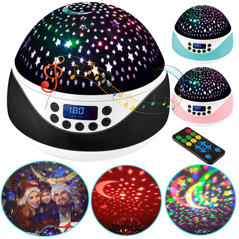 LNKOO Night Light Projector Remote Control and Timer Design Projection lamp Builtin 12 Light