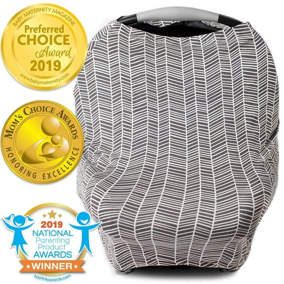 LNKOO Nursing Cover, Car Seat Canopy, Shopping Cart, High Chair, Stroller and Carseat Covers for Boys or Girls,Best Stretchy Infinity Scarf and Shawl- Multi Use Breastfeeding Cover Best Gifts