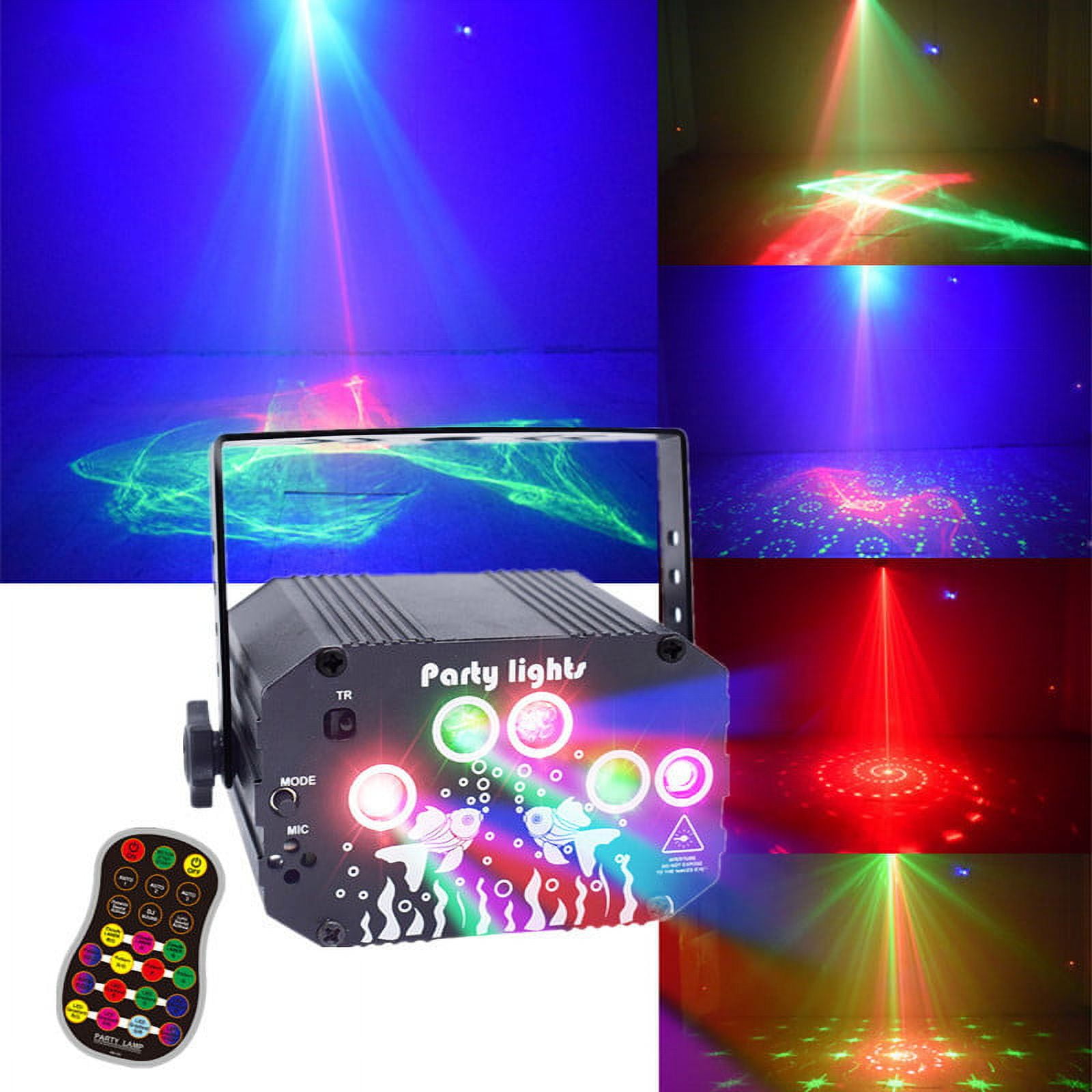 LNKOO Party Lights, RGB Disco Light with Remote Control Dj Lighting, Strobe Lamp Stage Par Light for Home Room Dance Parties Bar Karaoke Xmas Wedding Show Club
