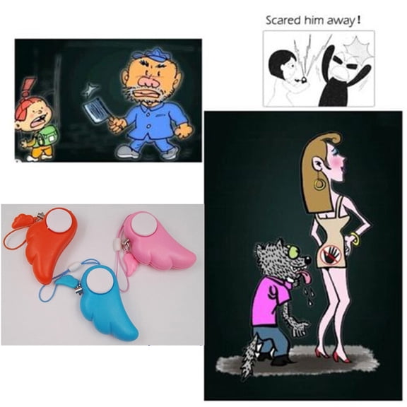 LNKOO Personal Safety Alarm Emergency Anti-Attack Rape Security Keychain Panic Loud