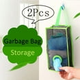 thumbnail image 1 of LNKOO Plastic Bag Holder 2pcs Mesh Garbage Bag Folding Hanging Storage Dispensers Bag Trash Bags Holder Organizer Recycling Grocery Pocket Containers for Home and Kitchen, 1 of 5