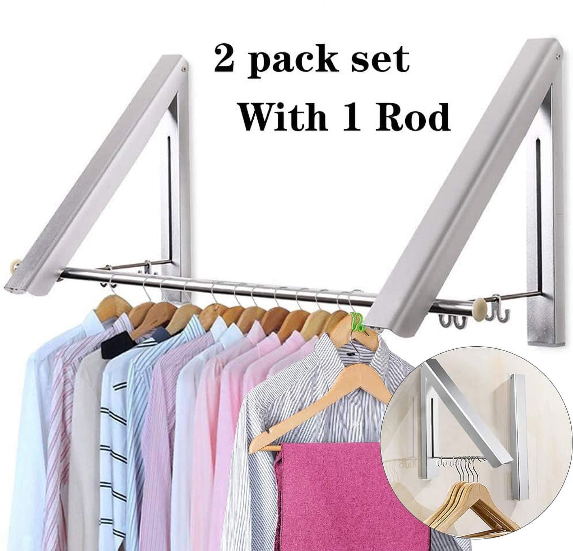 LNKOO Retractable Clothes Drying Rack Easy Installation Wall
