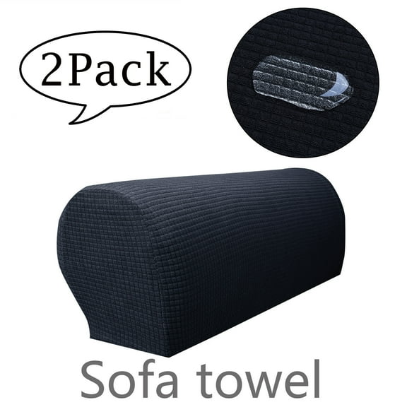 LNKOO Set of 2 Stretch Polyester Sofa Armchair Armrest Covers Slipcovers Furniture Protector Spandex Fabric Jacquard Anti-Stain Washable Couch Arm Cover Slipcover