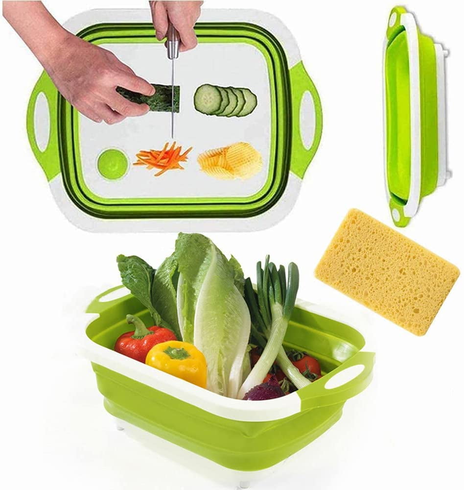 ROTTOGOON Collapsible Cutting Board With Colander + Anti-Fatigue Kitchen Mats Set (2 Items)