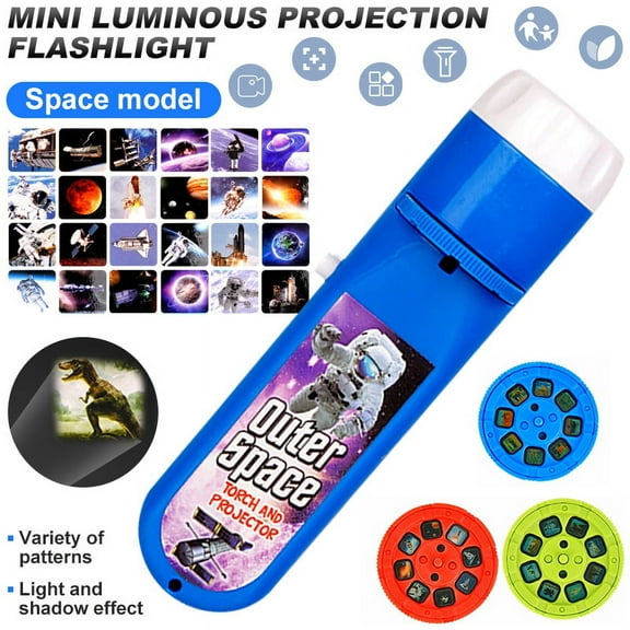 LNKOO Slide Projector Torch Projection Light Small Torches lamp Flashlight Educational Learning Bedtime Night Light for Child,Kids,Infant,Toddler,Children
