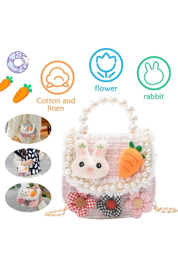 Small Fashion Purse for Little Girls Light Pink Toddler Kids Bag,Mini Girl's Handbag Shoulder Crossbody Bag Dress Up Jewelry Pretend Play Tote With Gold Chain Strap For 2-12 Years Old