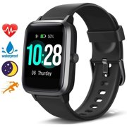 LNKOO Smart Watch Fitness Tracker Heart Rate Monitor Step Calorie Counter Sleep Monitor Music Control IP68 Water Resistant 1.3" Color Touch Screen Activity Tracking Pedometer for Women Men