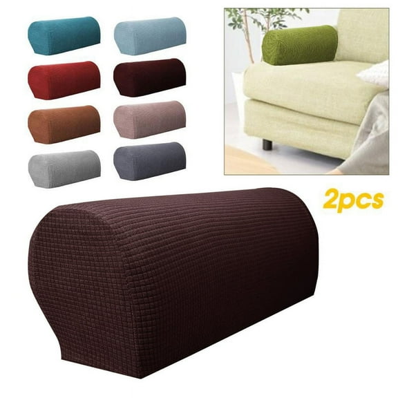 LNKOO Spandex Stretch Fabric Armrest Covers Anti-Slip Furniture Protector Armchair Slipcovers for Recliner Sofa Set of 2