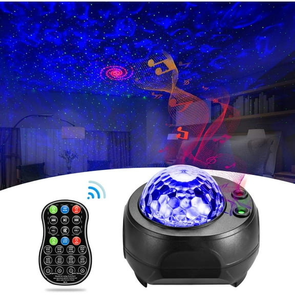 LNKOO Star Light Projector, Galaxy Light Projector for Adults Starry Night Light Projector for Ceiling Ocean Wave with Hi-Fi Bluetooth Speaker for Game Rooms Home Theatre Remote Control Relaxation