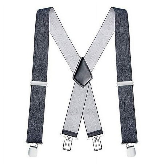 LNKOO Suspenders for Men, X-Back 2" Wide Adjustable Mens Suspenders with Heavy Duty Clip for Work