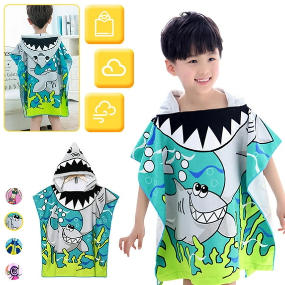 LNKOO Toddler Hooded Beach Bath Towel, Soft Beach Towel Swim Pool Coverup Poncho Cape for Boys Girls Kids Children Gift, 2-7 Years Old Bath Robe