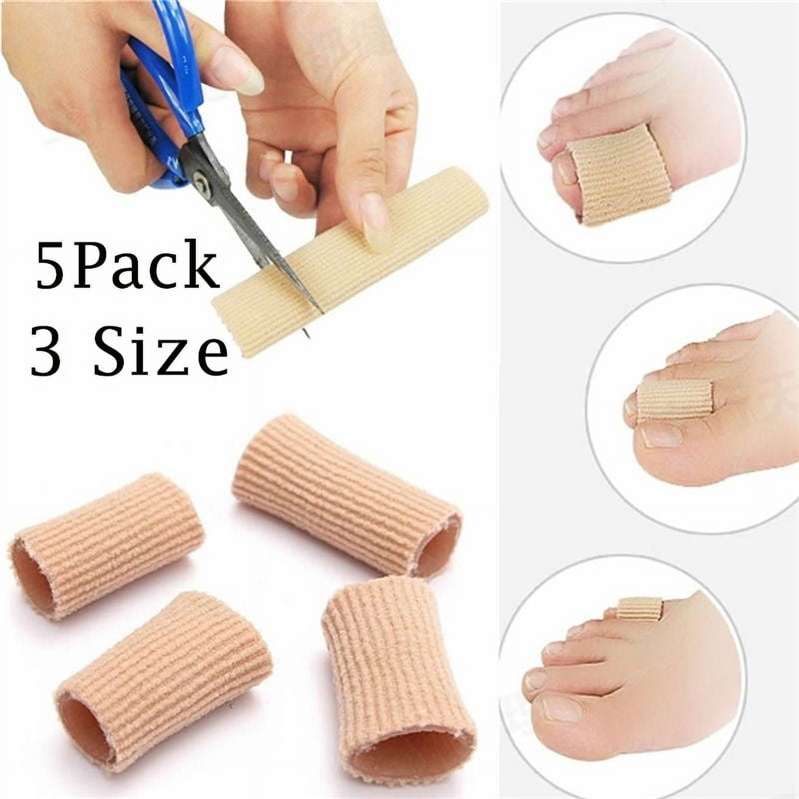LNKOO Toe Cushion Tube Toe Tubes Sleeves Soft Gel Corn Pad Protectors