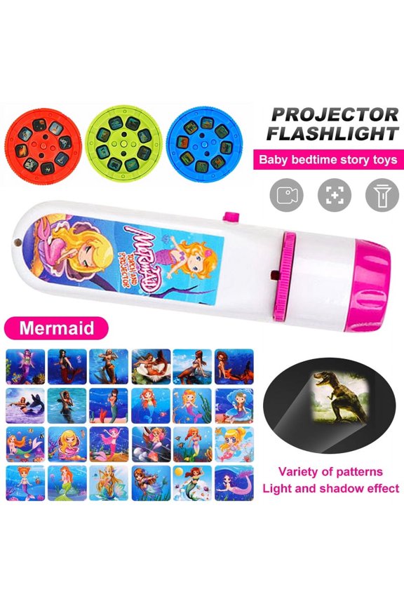 LNKOO Torch Projector Projection Lighting Story Torches Light Toy Slide Lamp Educational Learning Bedtime Night Light for Child,Kids,Infant,Toddler,Children