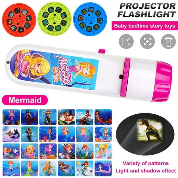 LNKOO Torch Projector Projection Lighting Story Torches Light Toy Slide Lamp Educational Learning Bedtime Night Light for Child,Kids,Infant,Toddler,Children