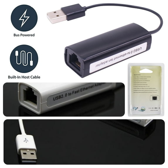 LNKOO USB to Ethernet Adapter , Foldable USB 2.0 to Ethernet LAN Network Adapter, Support Windows 10/8.1/8/7/Vista/XP for Desktop Laptop Apple MacBook Linu