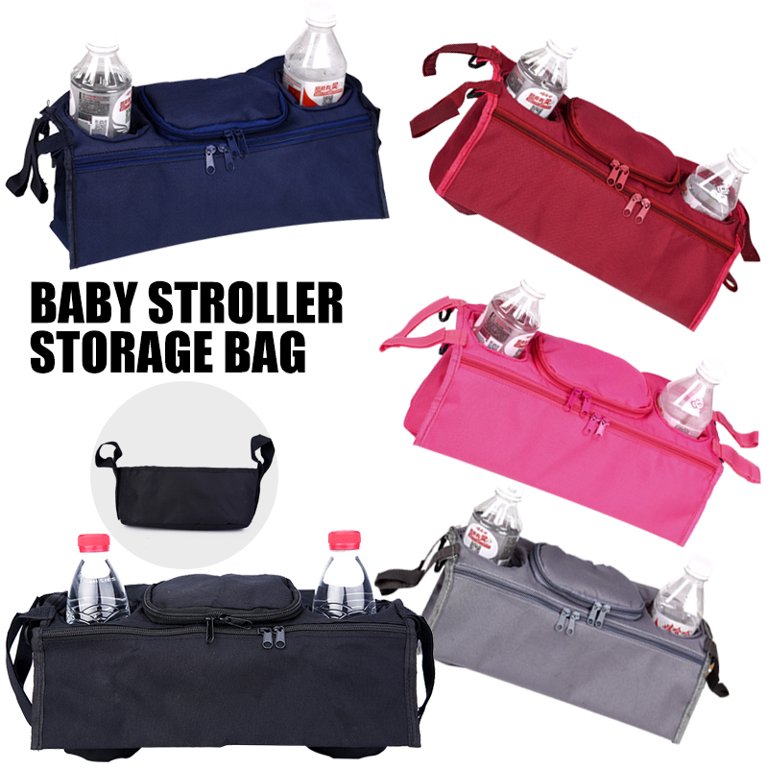 Baby Stroller Organizer Bag With Insulated Pocket Universal Fit