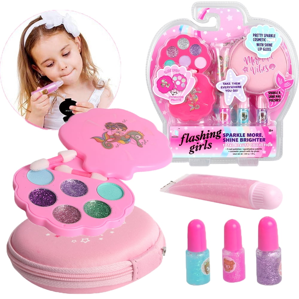 LNKOO Washable Makeup Girls Toys Real Make Up Set Washable Make up