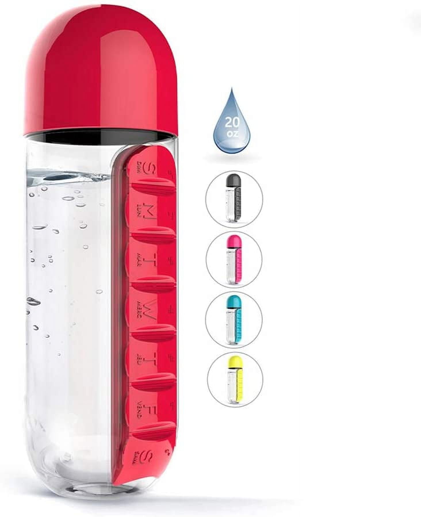 Water Bottle With Pill Box Organizer - Goodie Gift Shop