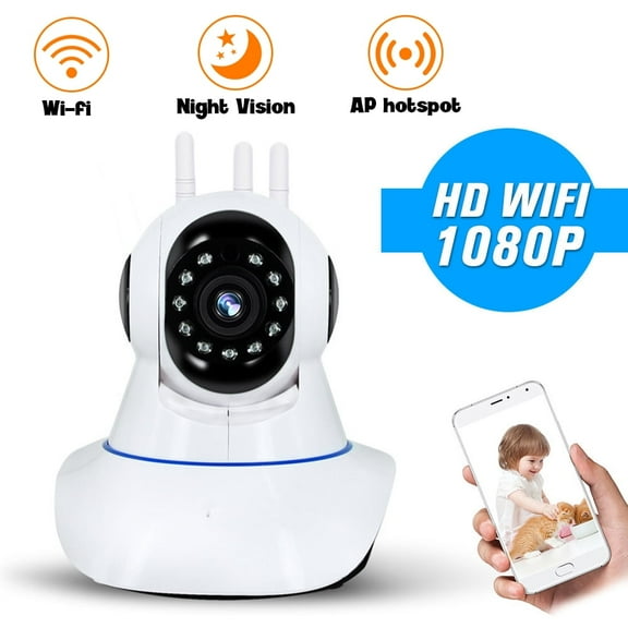 LNKOO Wireless Security Camera 1080P Indoor Pan/Tilt WiFi Smart IP Camera Dome Surveillance System w/Night Vision,Motion Detection,2-Way Audio for Home,Business, Baby Monitor