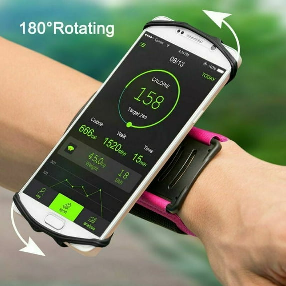 LNKOO Cell Phone Sports WristBand 180° Rotating Holder Cover For Running Jogging Gym