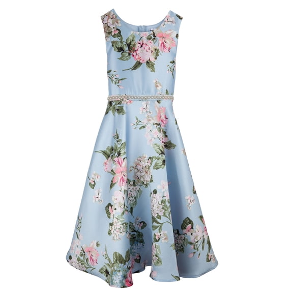 LNL Kids' Floral Fit & Flare Dress Blue/Multi 7